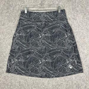 Moteepi Skort Womens Small Black Print Pockets Tennis Golf Resort Vacation Beach